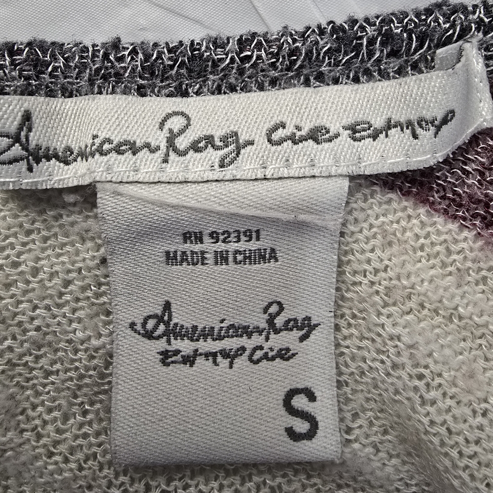 American Rag Colorblock Stripe Hi-Low Hem Dolman Sleeve Button Back Lightweight - Picture 2 of 12